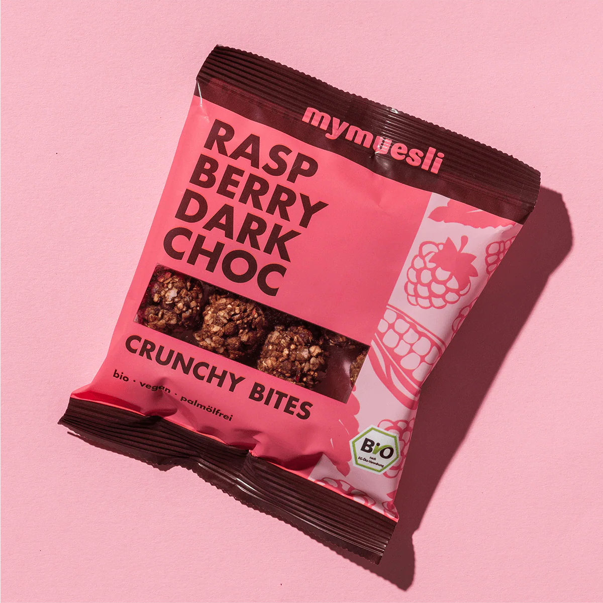 Raspberry Dark Choc Crunchy Bites 10er Tray - Image 3